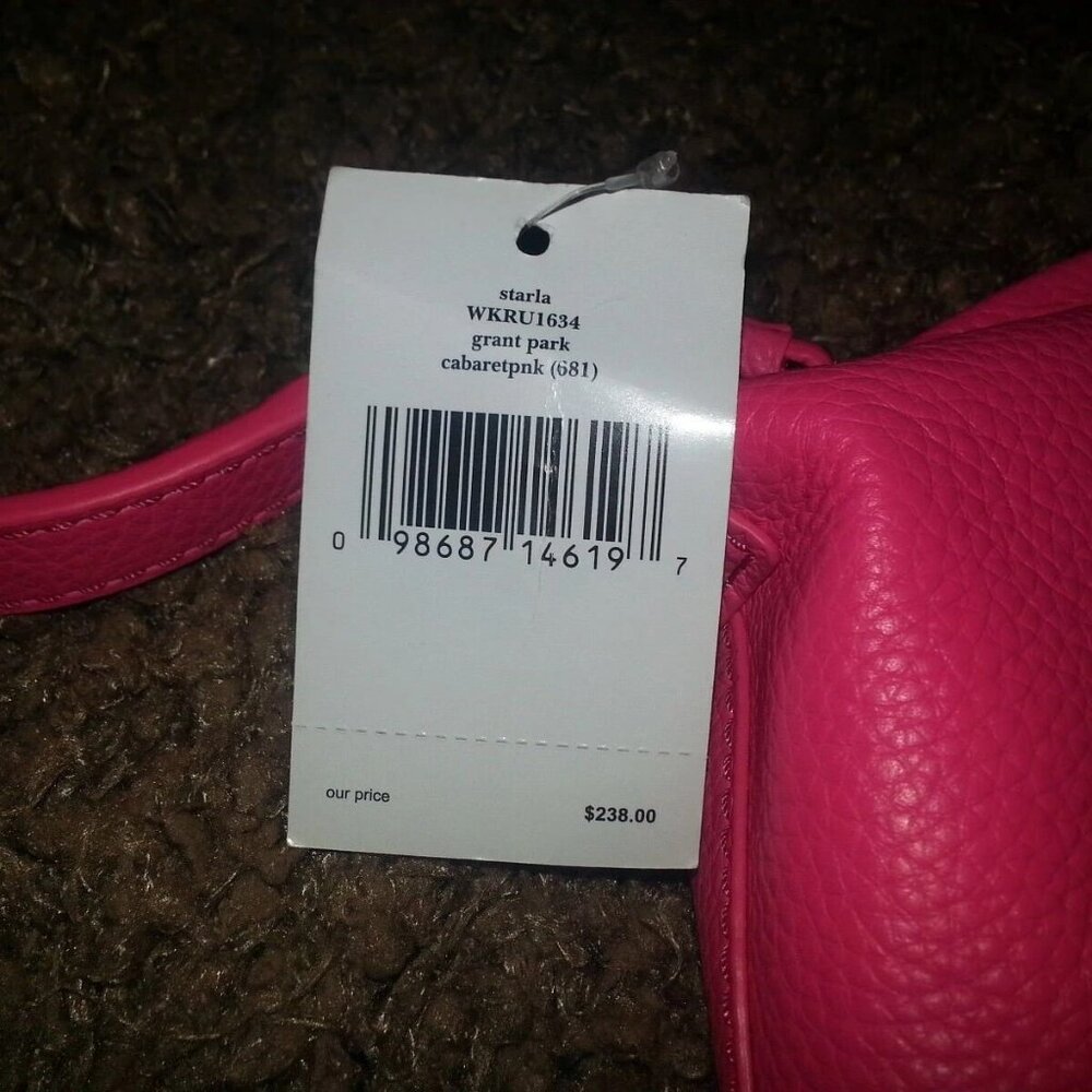 KATE SPADE-Grant Park-Starla-Cabaret Pink Pebbled Leather-AUTHENTIC-NWT - Picture 6 of 8